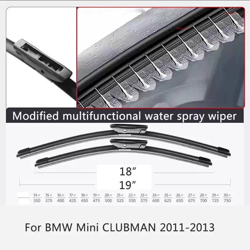 2PCS Car Modify Windshield Water Spray Wiper Auto Wet Arm Cleaning Wiper Exterior EAccessory For BMW Mini CLUBMAN 2005-Present
