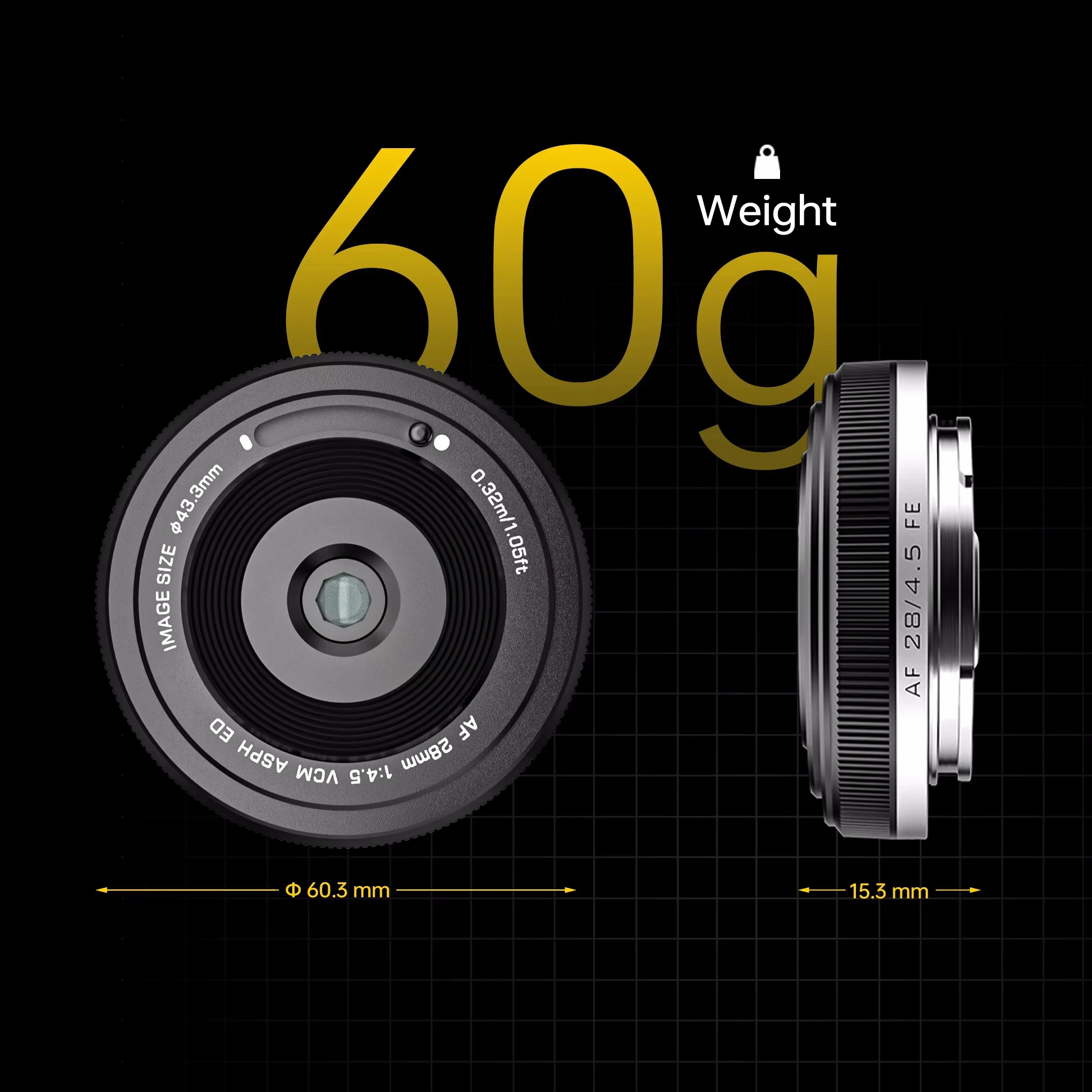 Viltrox 28mm f4.5 Full Frame AutoFocus Lens for Sony FE-Mount Fuji X Mount Pancake Lens