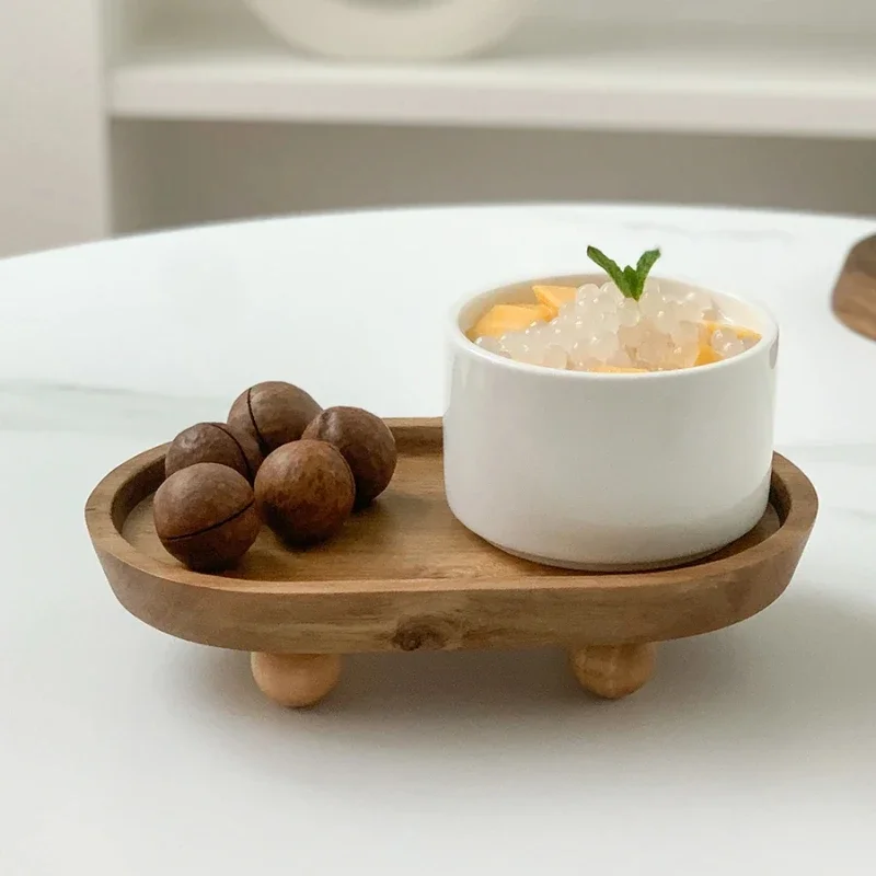 

Мини-деревянный поднос, подставка в деревенском стиле для мелких предметов, декоративный пьедестал для организации чайных и коллекционных предметов, полка для демонстрации