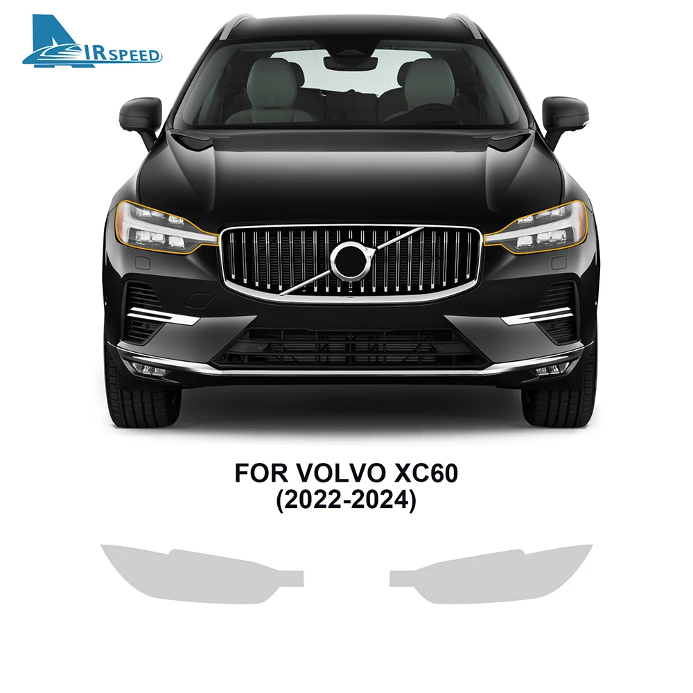 AIRSPEED-Film de protection de peinture pour Volvo XC60, Inscription R Design 2022-2024, Soutien-gorge pré-coupé, Transparent, PPF, TPU, 8.5mil, Sauna, Lumière, Rétroviseur