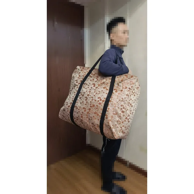 Disney Super Large Capacity Tote Bag for Moving House Mickey Mouse Quilt Storage Thickened Oxford Fabric Waterproof Luggage Bag