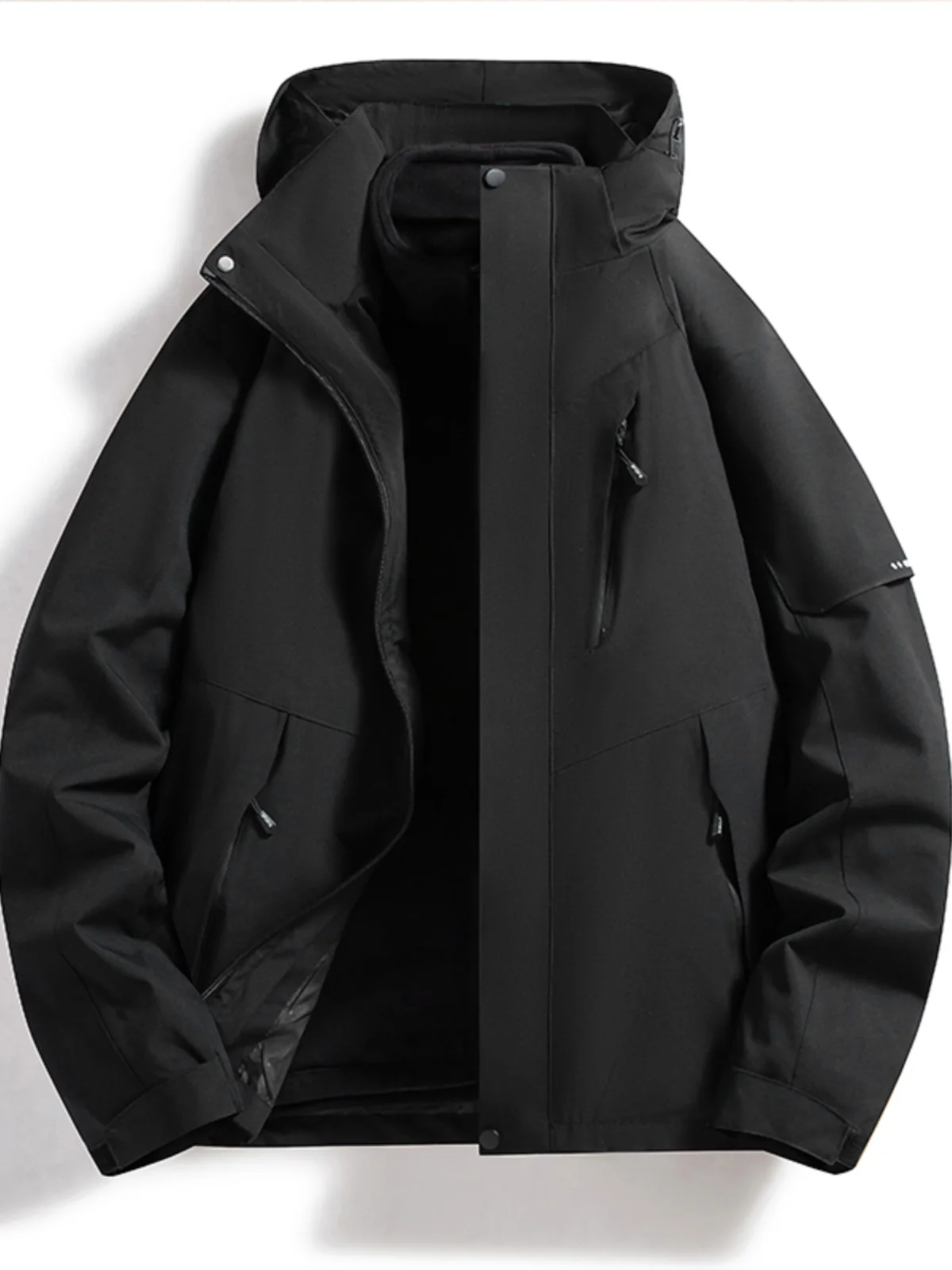 

Водонепроницаемая мужская куртка 3-в-1 для пар, уличная рабочая одежда, ветрозащитная утепленная зимняя куртка свободного кроя из полиэстера