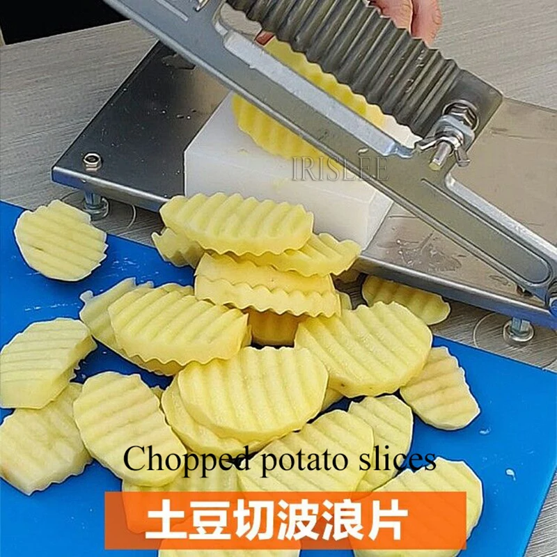 Potato French Fry Cutter Stainless Steel Serrated Blade Slicing vegetable Fruits slicer Wave Knife Chopper Kitchen Accessories