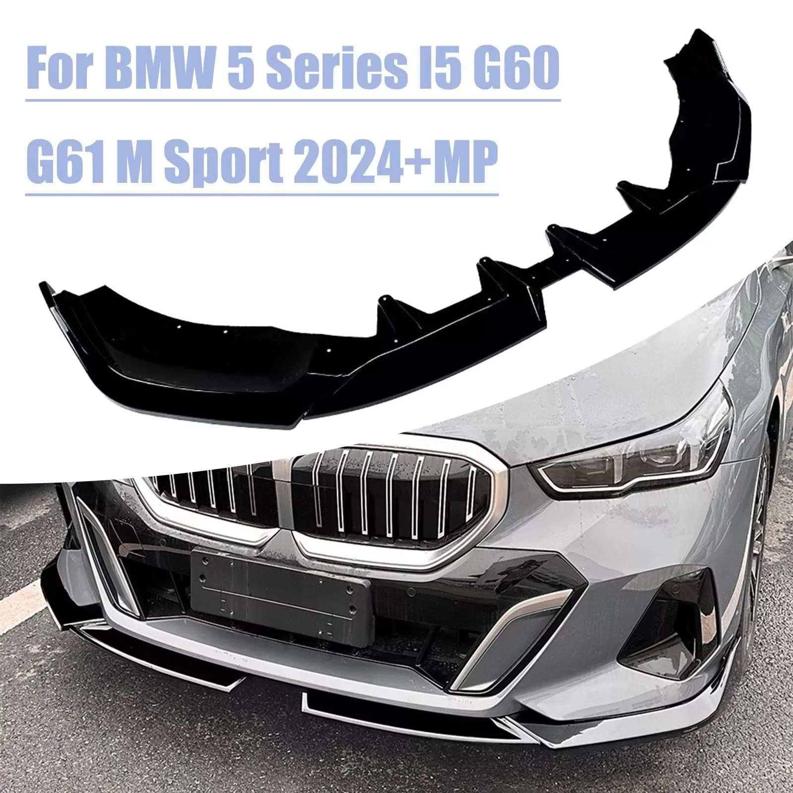 

Передняя губа бампера для BMW G60 G61 5 Series I5 M Sport 2024, передняя губа, спойлер, сплиттер, корпус, аксессуары для автомобиля