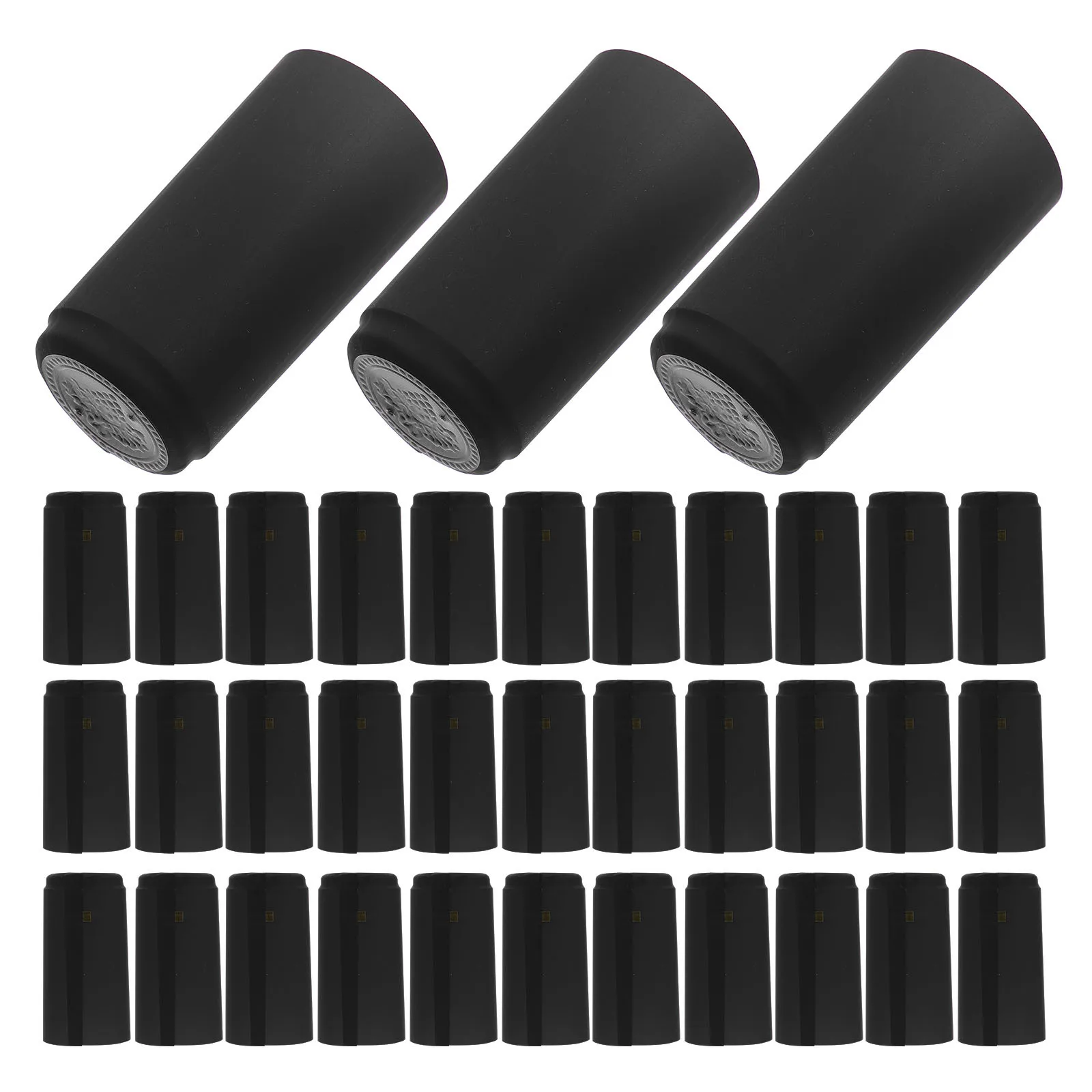 

100pcs Bottle Shrink Capsules PVC Heat Resistant Sealing Film Elegant Grape Design Matte Finish for for Bottles