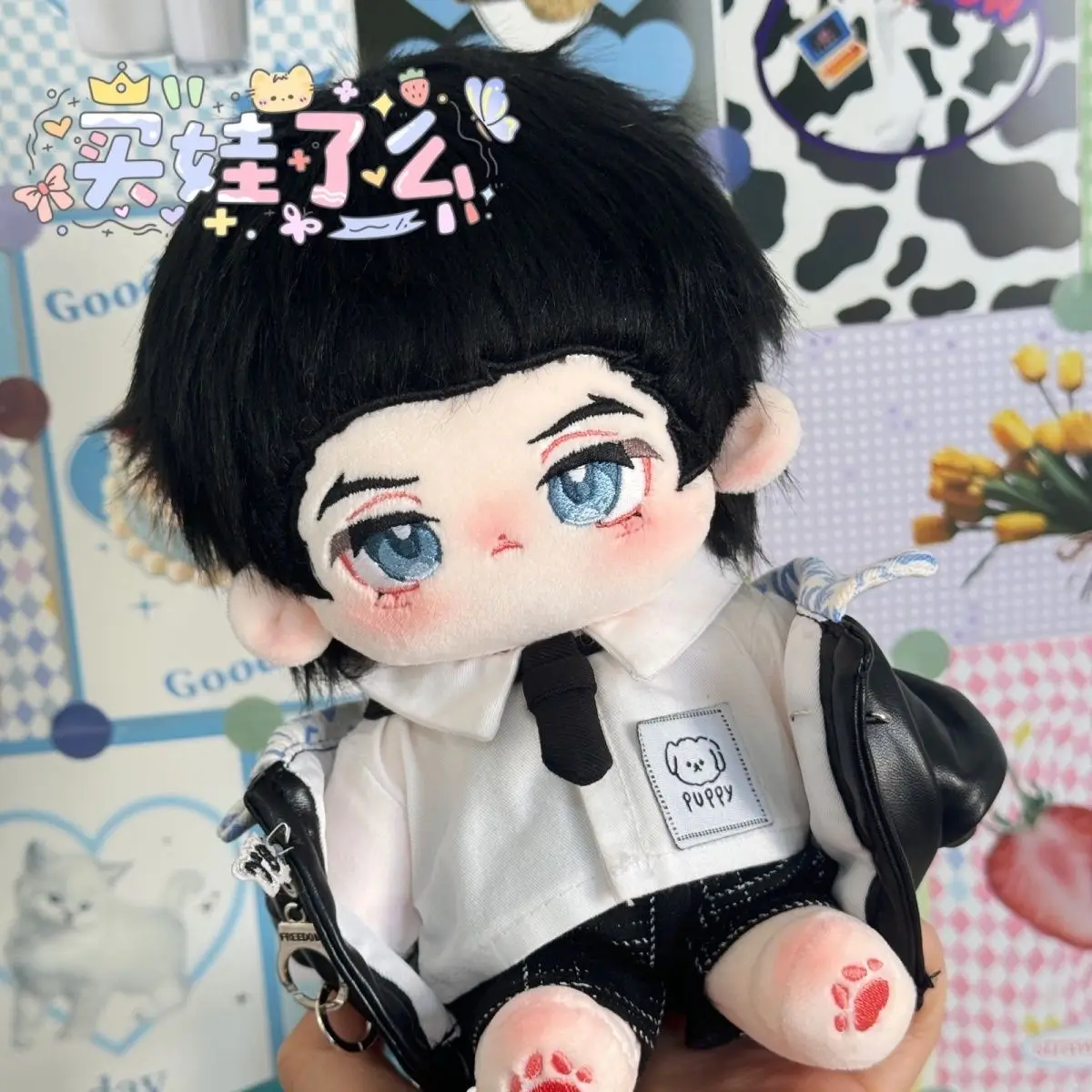 20CM Anime Gra Wayne Śliczna Bawełniana Lalka Dziewczyna Pluszowe Zabawki Uczeń Pluszowa Lalka Urocza Delikatność Futrzane Uszy Prezent Świąteczny Bez Atrybutów