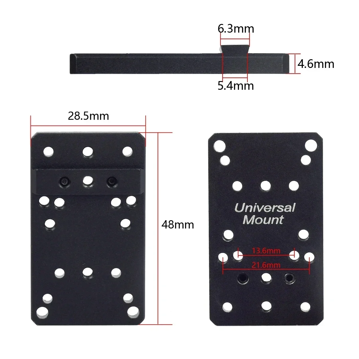 Universele Tactische Achterkijker Mount Plaat Base Red Dot Scope Adapter past Glock 17 19 Pistool Pistool voor Jacht Caza