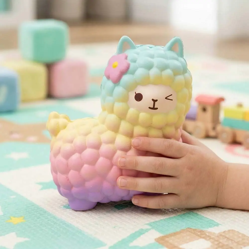 Simulation Alpaca Squeeze Elastic Creative Sheep Slow Rebound Colorful Super Soft Slow Rising Squeeze Office Workers