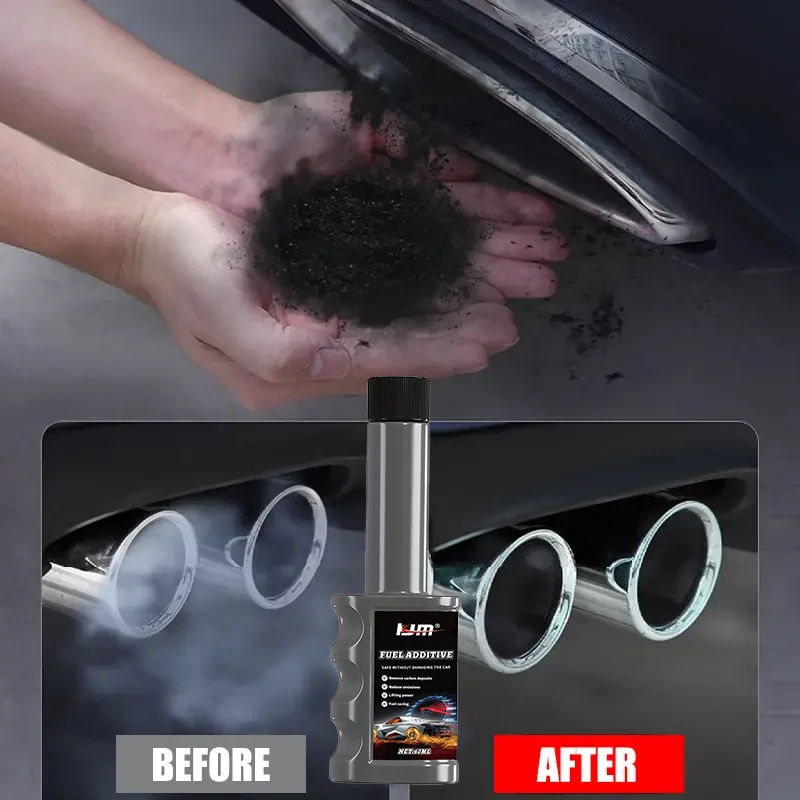 KJM Fuel System Cleaner Additive Carbon Remover Engine Maintenance Fuel Saving Performance Boost Auto Injector Care Liquid 65ML