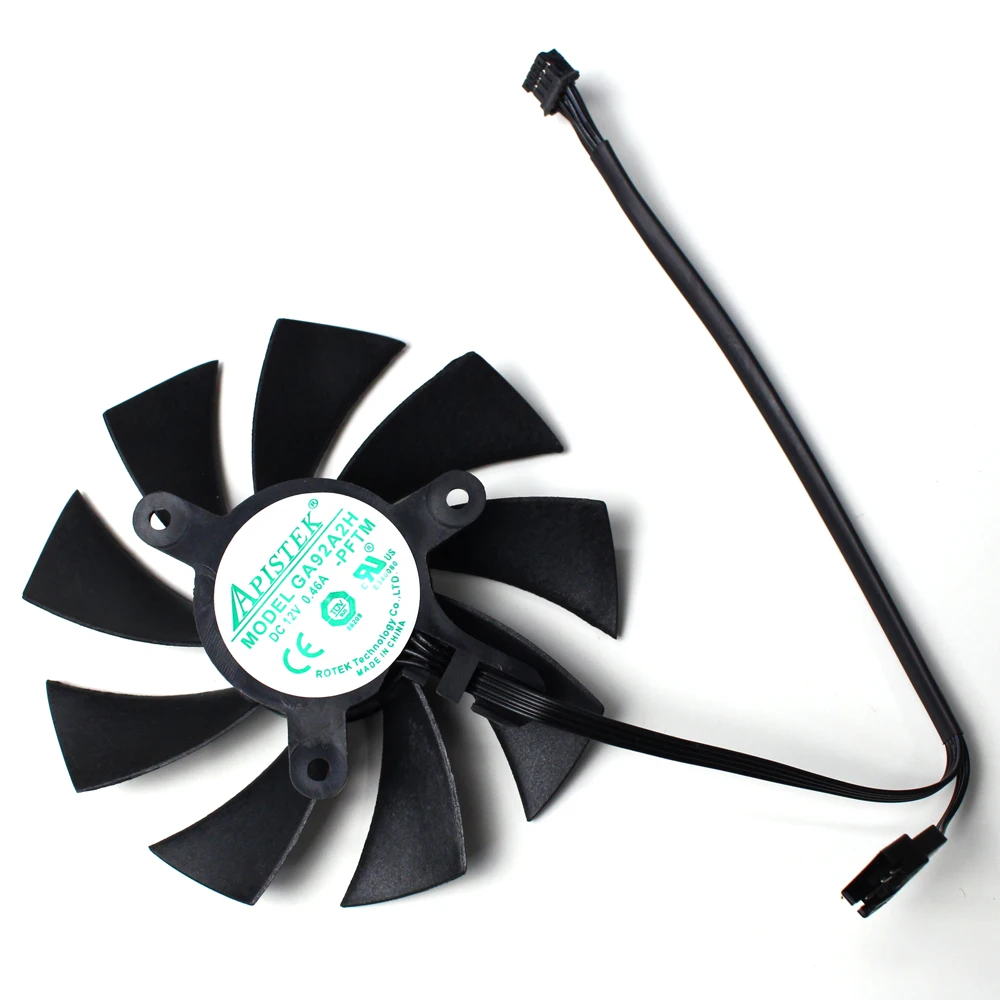 GA92A2H-PFTM Ventola di raffreddamento della scheda grafica a 4 pin 87mm 12V 0,35A per ZOTAC RTX 2060 2060S 2070S GTX 1660S 1600TI AMP Ventola di raffreddamento