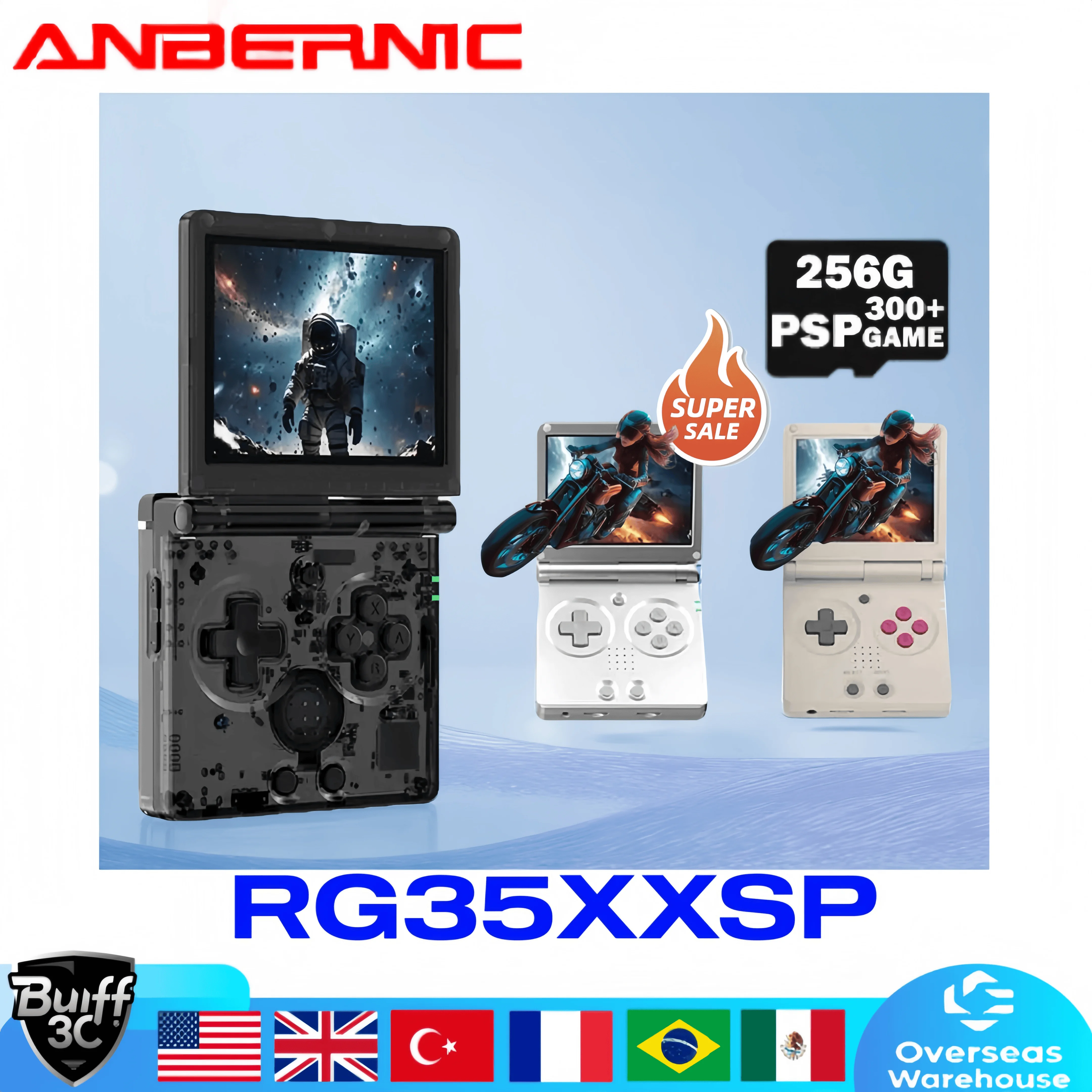 console-di-gioco-portatile-anbernic-rg35xxsp-flip-con-schermo-ips-da-35-pollici-640-480-videogiochi-retro-256g-psp-300-giochi-linux-wifi-3300mah
