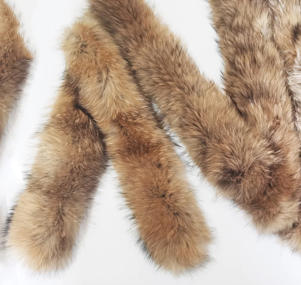 100% Real Fur Collar For Parkas Coats luxury Warm Natural Raccoon Scarf Women Large Fur Scarves Male Down jacket fur hat 75 70cm