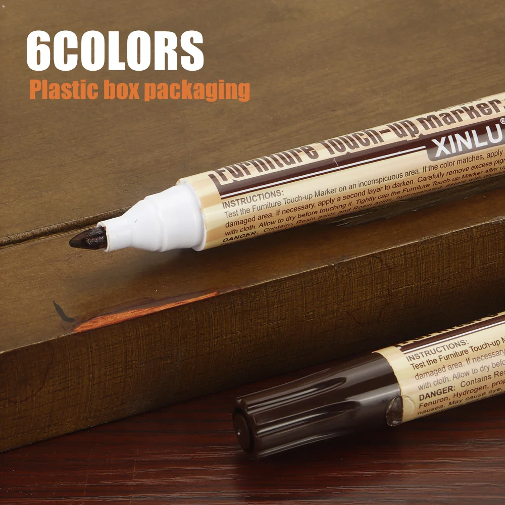 6 ألوان الأثاث الخشبي إصلاح علامات الطلاء استعادة الأثاث خمر الأرضيات الخشبية إصلاح الجدول ل خشب القيقب البلوط إلخ