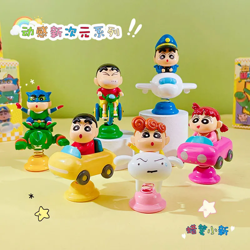 Kawaii Crayon Shin-chan Auto Decoratieve Anime Cartoon Leuke Schoonheid Kleine Ornament Thuis Desktop Schommelstoel Speelgoed Figuur Pop Geschenken