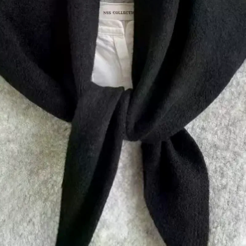 1 قطعة الكورية نمط الصوف محبوك الثلاثي وشاح المرأة الحجاب وشاح محبوك متعددة الوظائف الدافئة وشاح محبوك