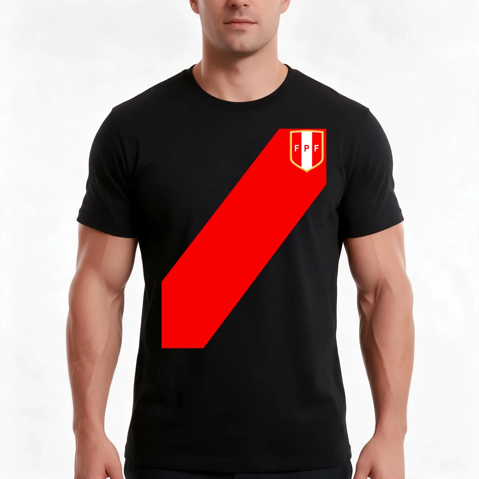 Peruvian football selection T-Shirt, Summer Casual Cotton Tee, Oversized Streetwear Tops, Vintage Graphic Print, 100% Cotton