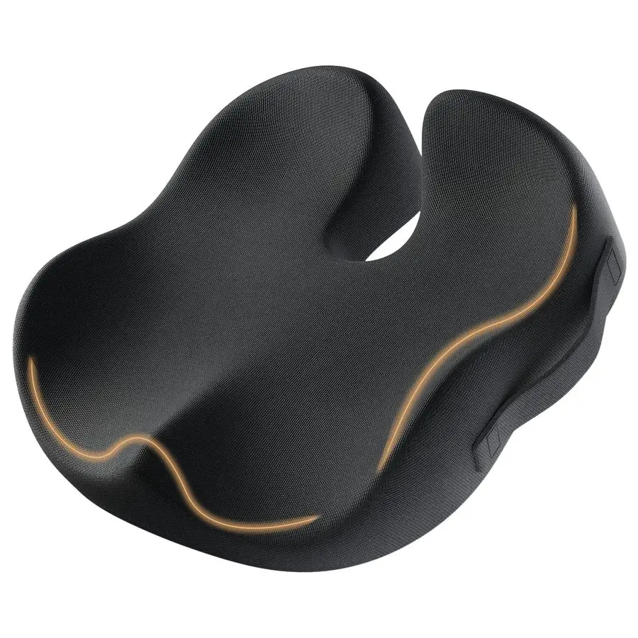 

Seat Cushion, Office Chair Cushion for Sciatica, Coccyx Cushion, Ergonomic Memory Foam Seat Cushion for Car, Home, Pressure Reli