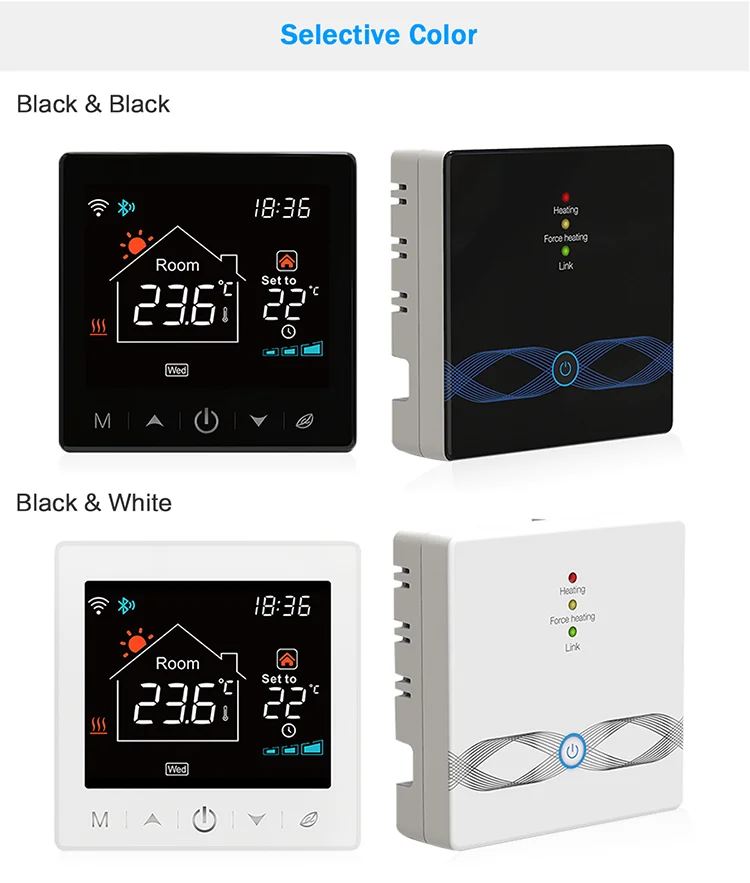 Wifi termostat Tuya inteligentny dom bezprzewodowy na baterie pokój do kocioł gazowy kontrolera temperatura podgrzewania wody dla Alexa Google Home