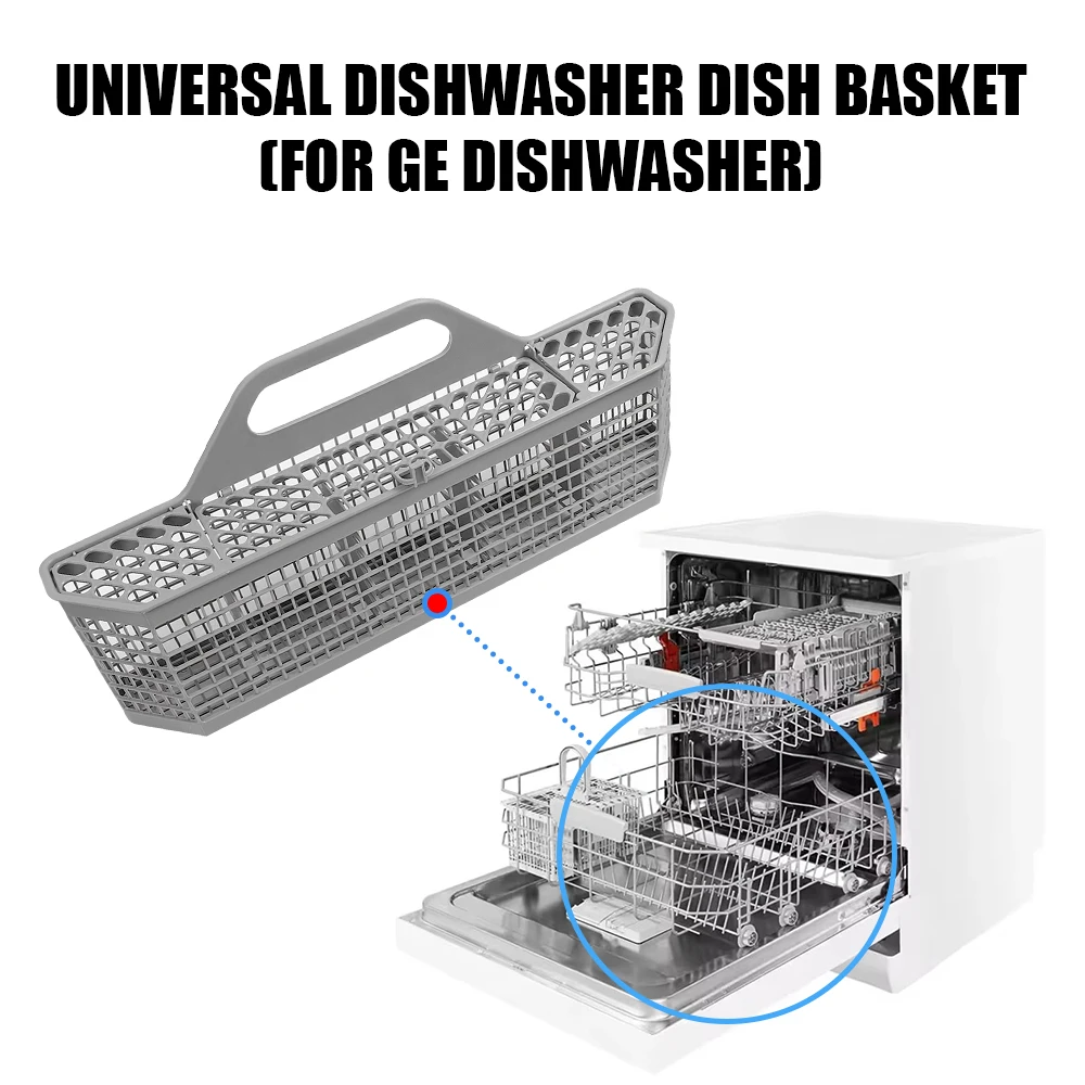 سلة تخزين غسالة الأطباق العالمية سلة أدوات المائدة البلاستيكية لـ GE WD28X10128 لشركة Siemens Midea Panasonic Haier Bosch