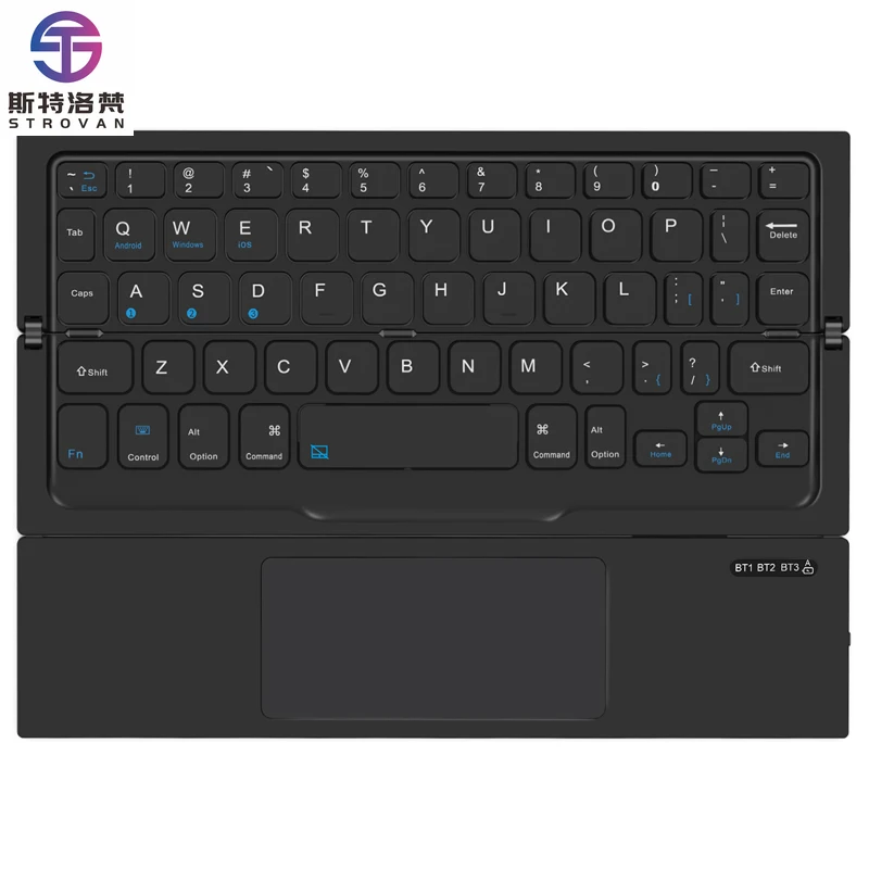 New Rechargeable USB for Wireless Slim Mini Folding Keyboard with Touchpad for Laptop Tablet