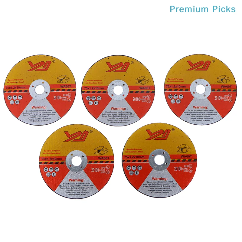 5pcs 75mm Mini Cutting Disc Circular Resin Saw Blade Grinding Wheel Cutting Disc For Steel Stone Cutting Angle Grinding Tools