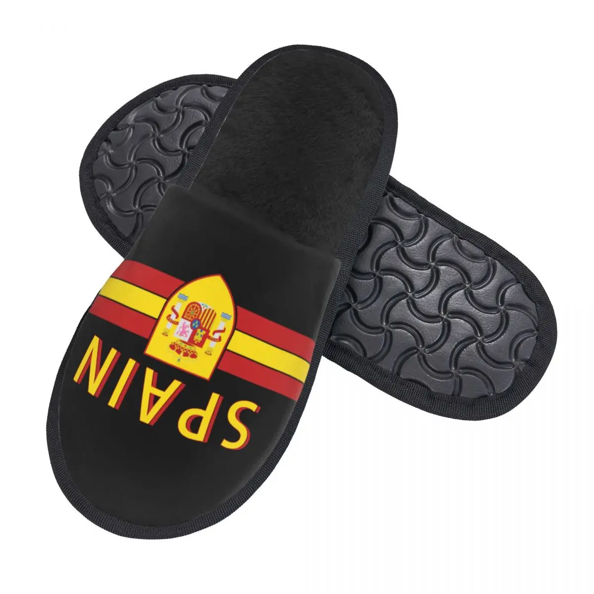 Custom Coat Of Arms Of Spain Cozy Scuff Memory Foam Slippers Women Spanish Flag Patriotism Spa House Shoes