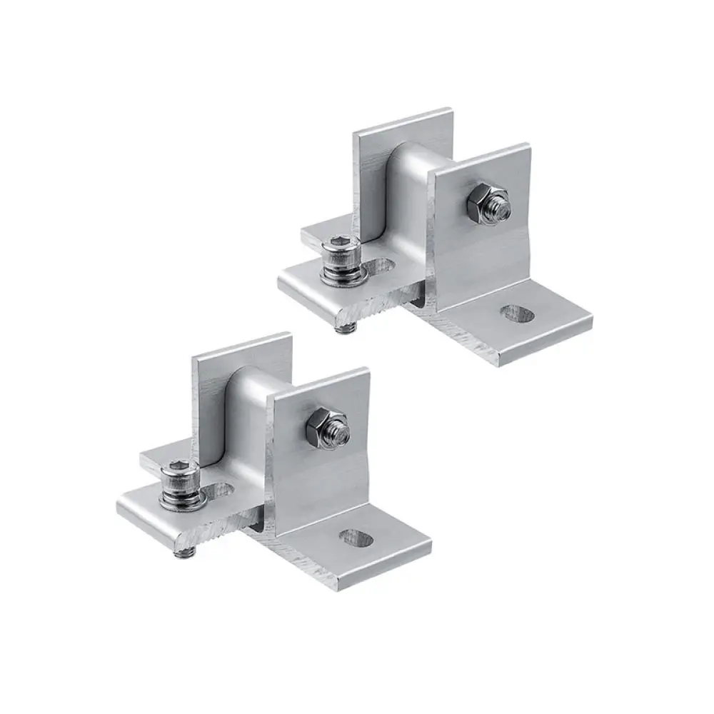 Solar Panel Mounting System Adjustable Bracket For Metal Tin Roof 15 30 Degree Tilt Aluminum PV Hardware Support Rails Kit