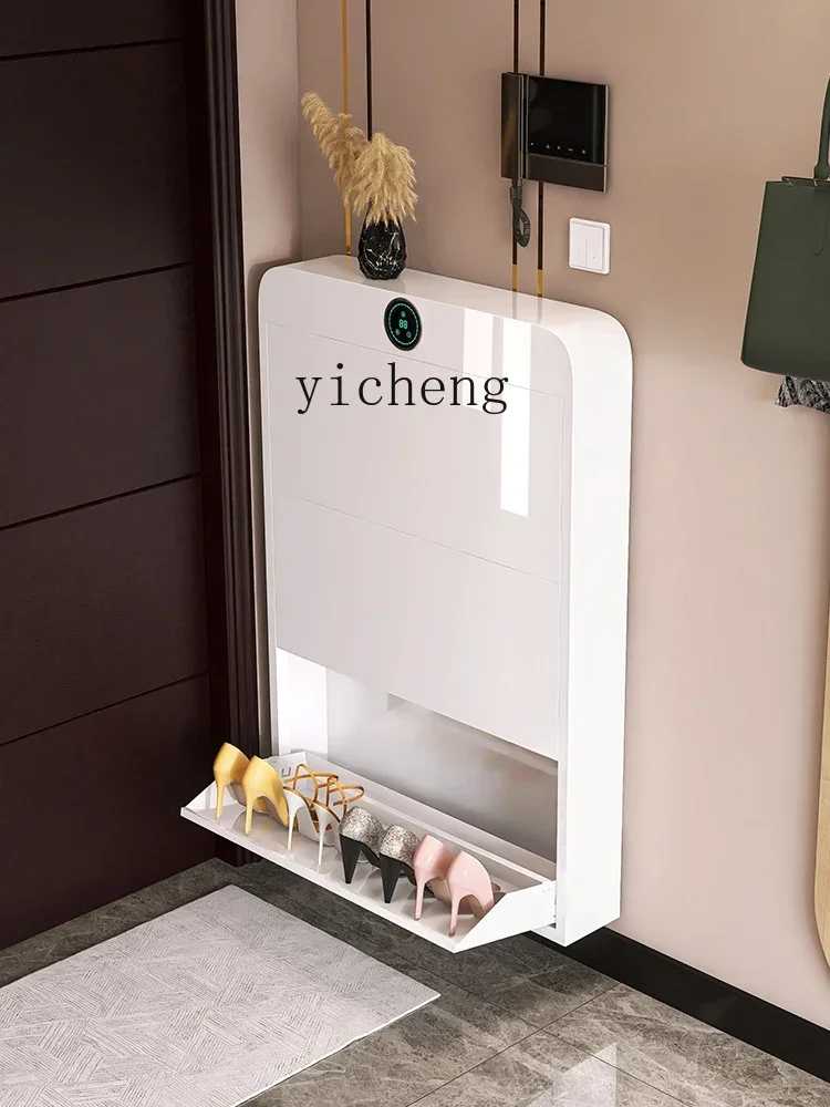 

1 smart shoe cabinet steel tipping bucket household door entry ultra-thin entrance cabinet