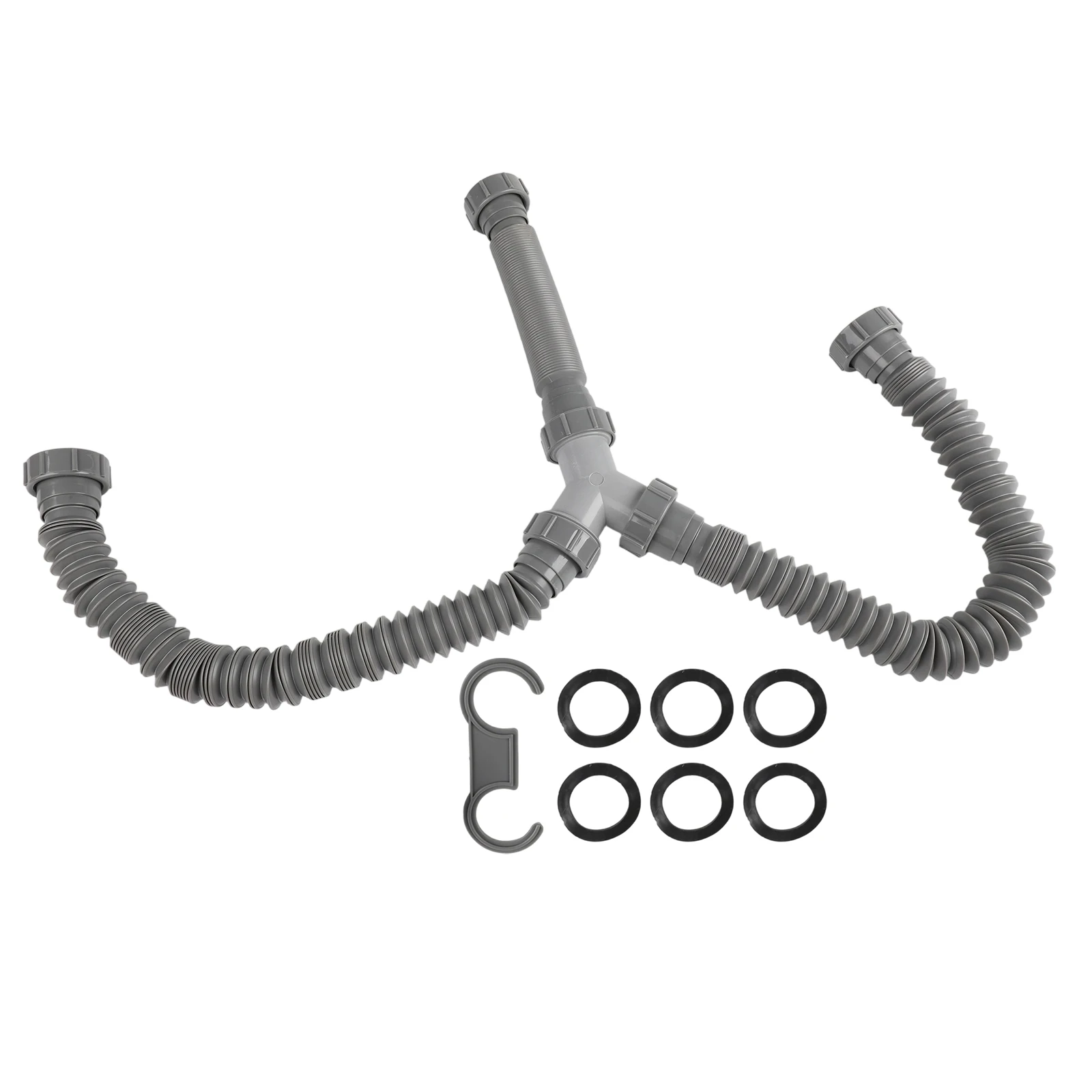 Comprehensive Drainage Kit Adjustable P Trap Multiple Components Included 20 To 80 Cm For Bathroom Sink For Home Plumbing