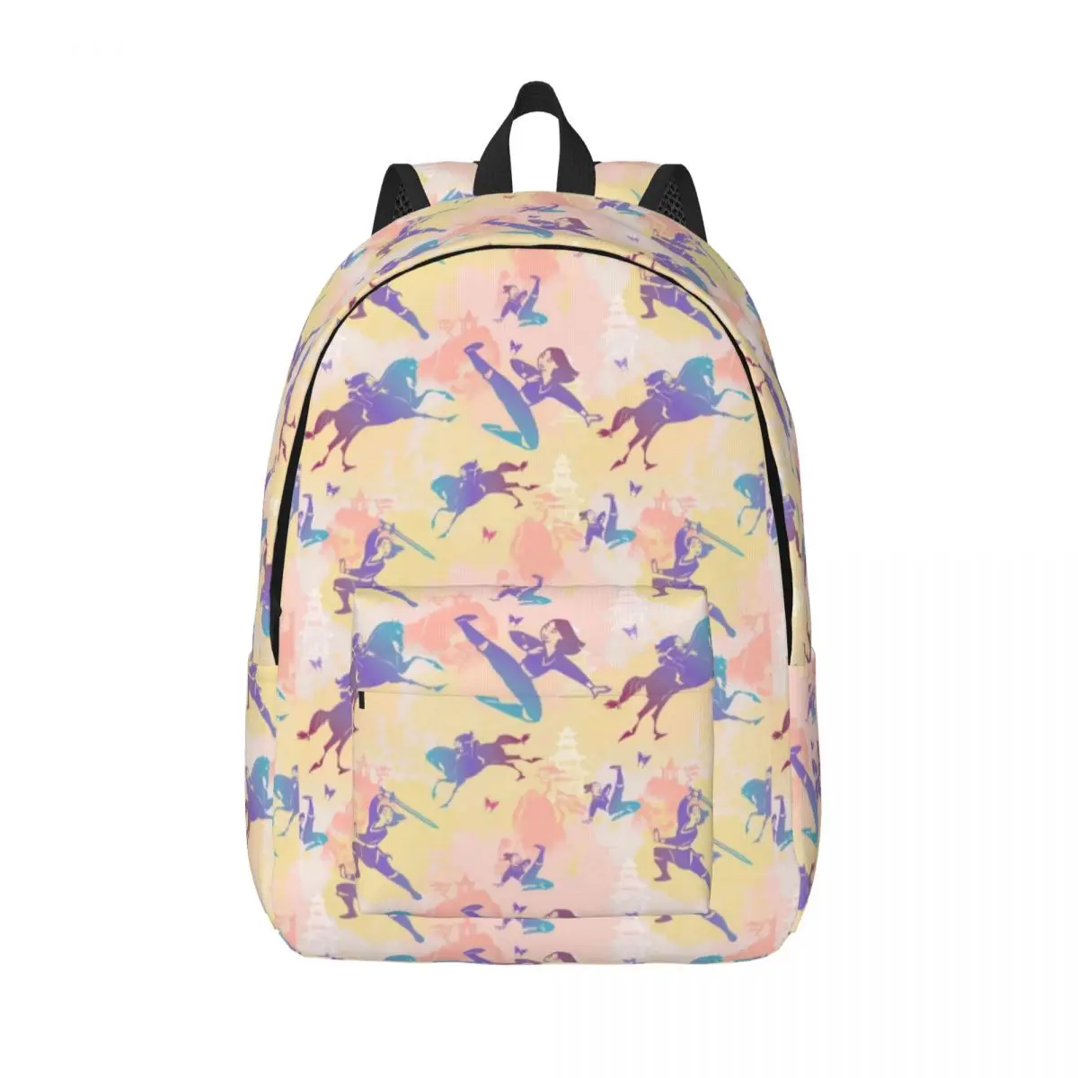

Custom Mulan Cartoon Canvas Backpack for Women Men Waterproof School College Bag Printing Bookbag