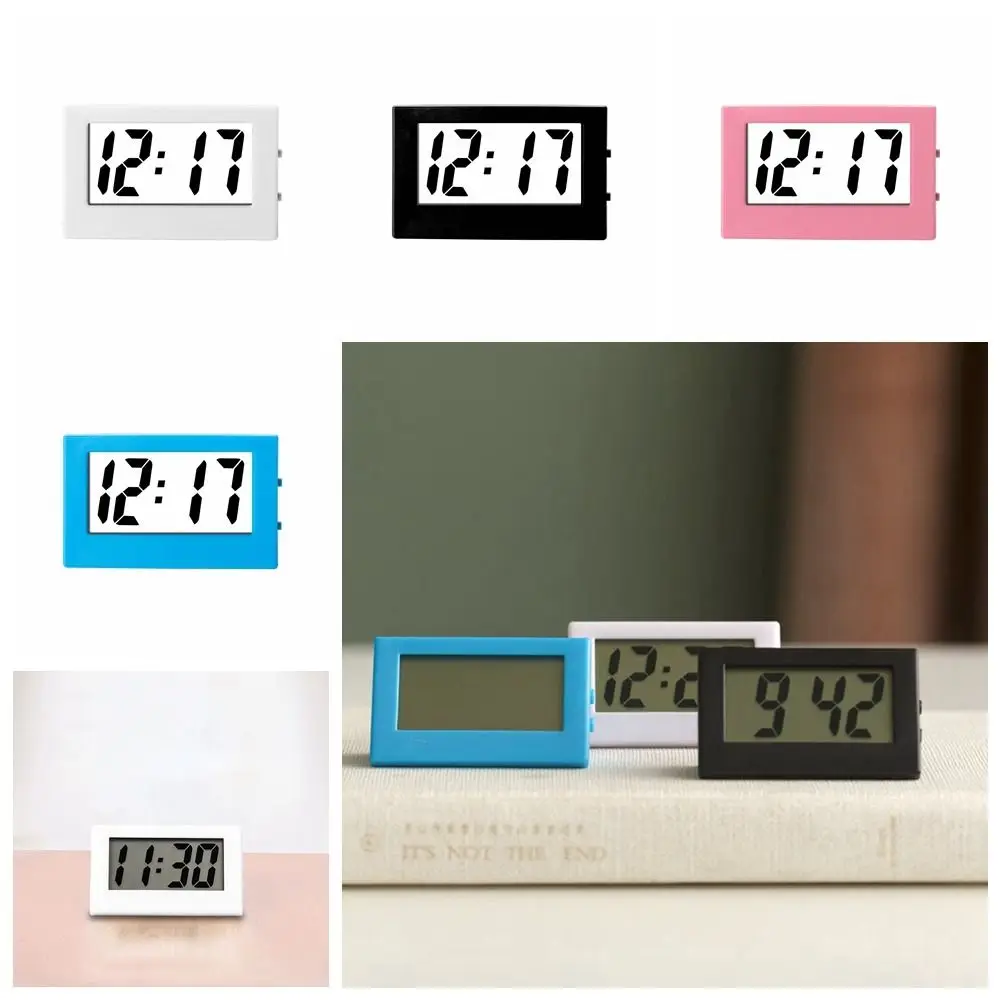 Easy Use Small Mini Triangle Clock ABS Simple Desk Digital Clock Electronic Mute Office