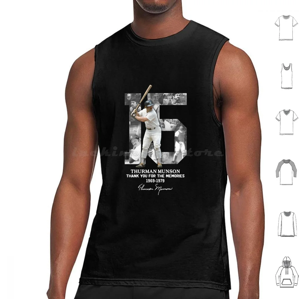 Thurman Munson Thank You For The Memories 1969 1979 Tank Tops Vest Sleeveless Thurman Munson Thank You For The Memories 1969