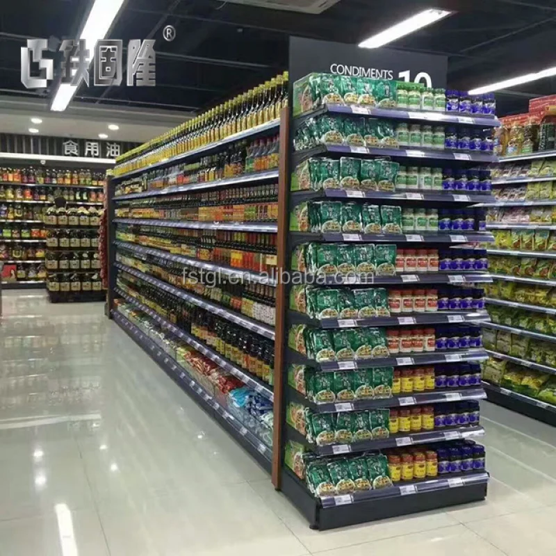 [Customized]Supermarket Display Shelves Premium-Grade Medium Duty Heavy-Duty Steel Design Grocery Store Display