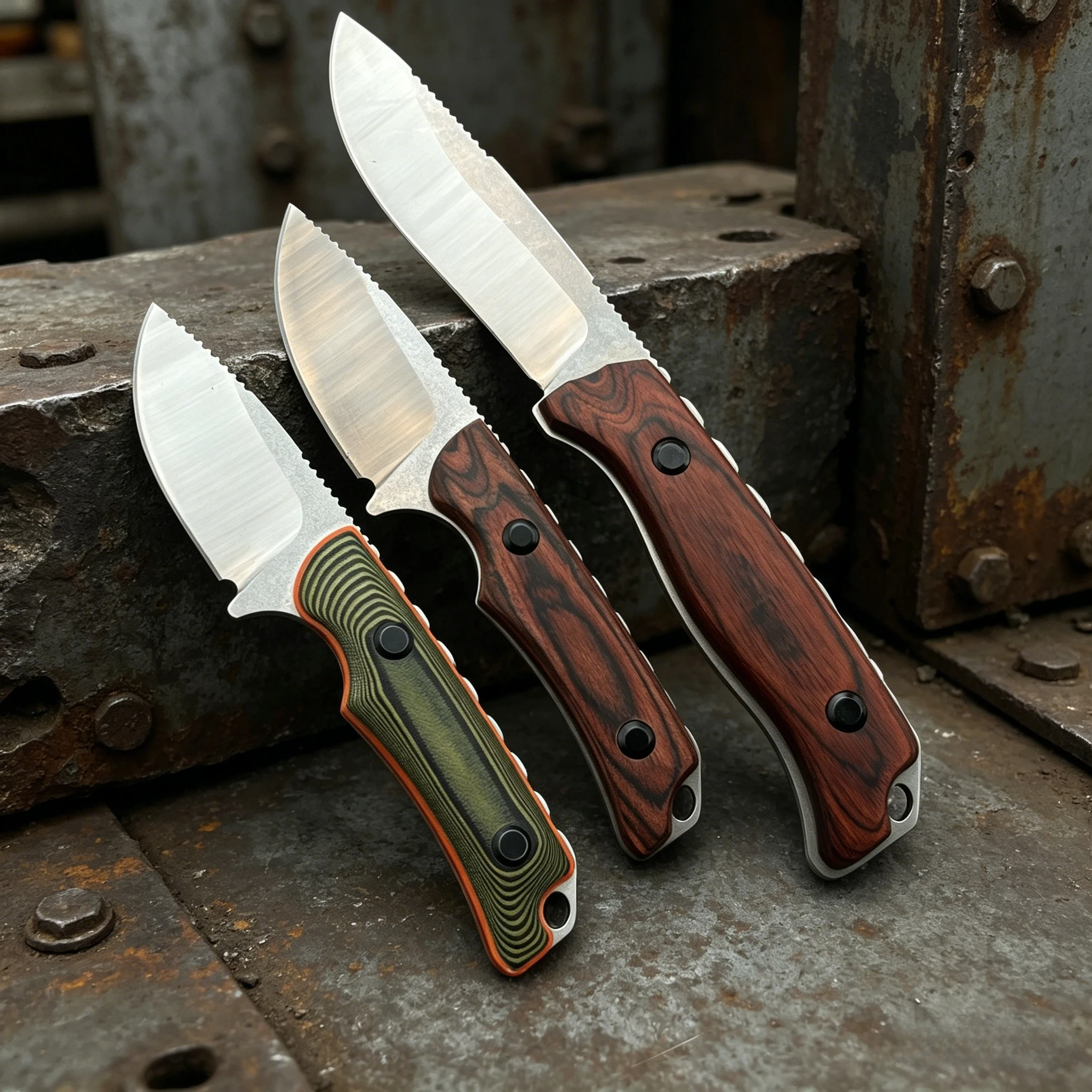 

Saddle Mountain BM 15002 15017 Outdoor Fixed Blade Knife 8Cr13MoV/CPM-S30V Wooden Handle with Leather Sheath Camping Emergency