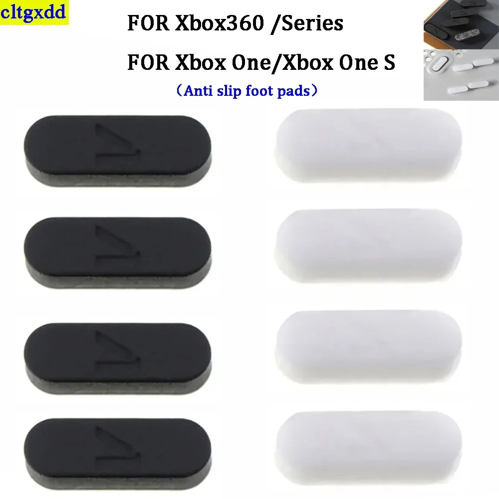 cltgxdd is suitable for Xbox 360/One Series S X game controller foot pad, white black console anti slip rubber pad replacement