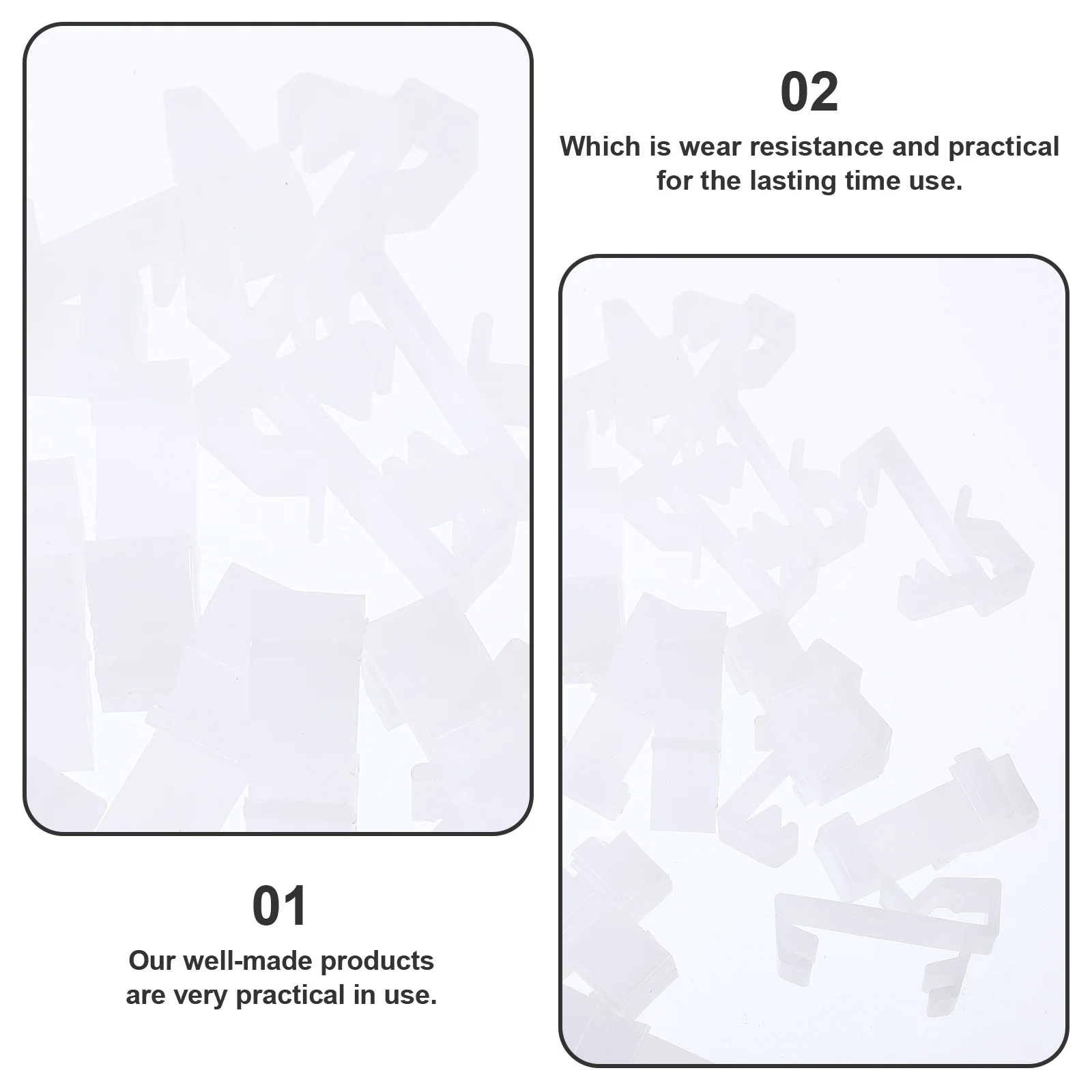 

24pcs Blind Clips Replacement Plastic Valance Clamps Clear Wear-Resistant For Vertical Blinds Office Home Use Curtain