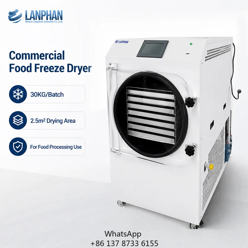 HFD-25 Small Commercial Freeze Dryer 30kg/Batch Supports Blast Freezer Pre-Freezing