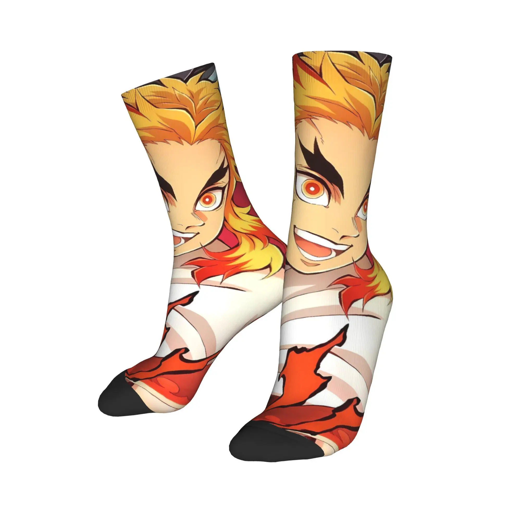 جوارب رجالية أنيمي كيوجورو رينجوكو جوارب شتوية مريحة جوارب جرافيك للجري مضادة للانزلاق