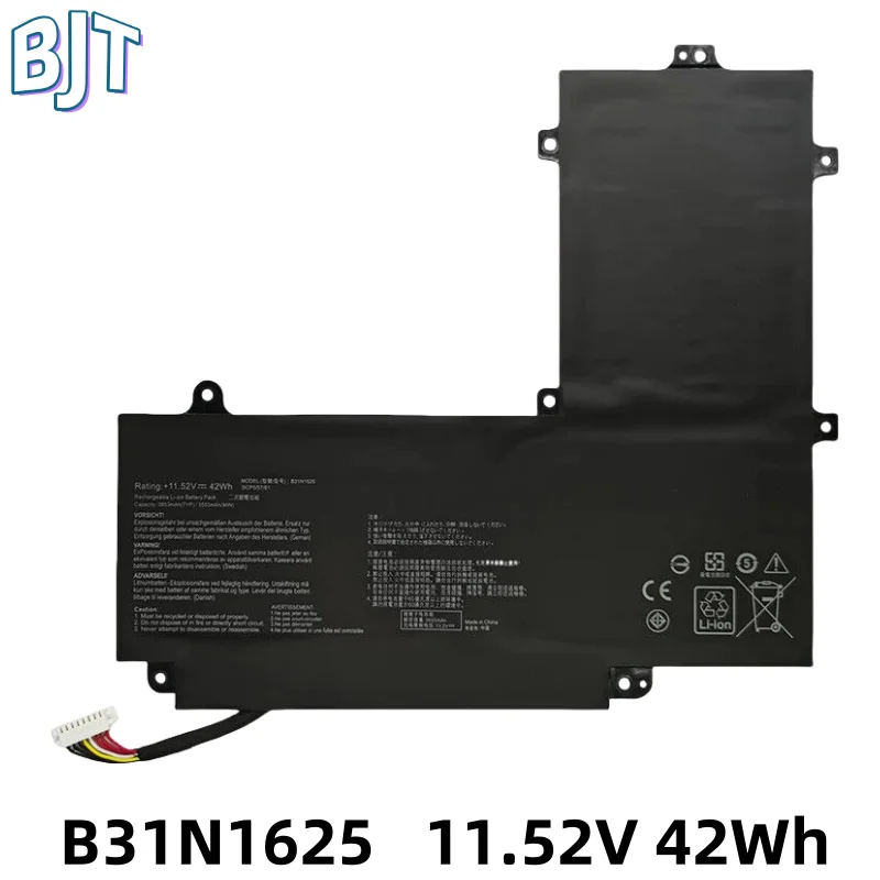 New 11.52V 42Wh 3653mAh 3Cell B31N1625 Laptop Battery For ASUS VVivoBook Flip 12 TP203MAH TP203NAH Series Notebook Lithium