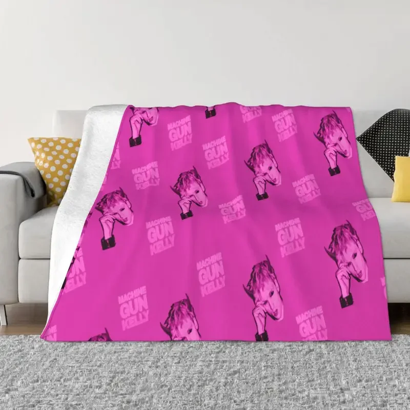 Machine Gun Kelly Mgk Blanket Flannel Decoration Multi-function Lightweight Throw Blankets for Bedding Office Rug Piece