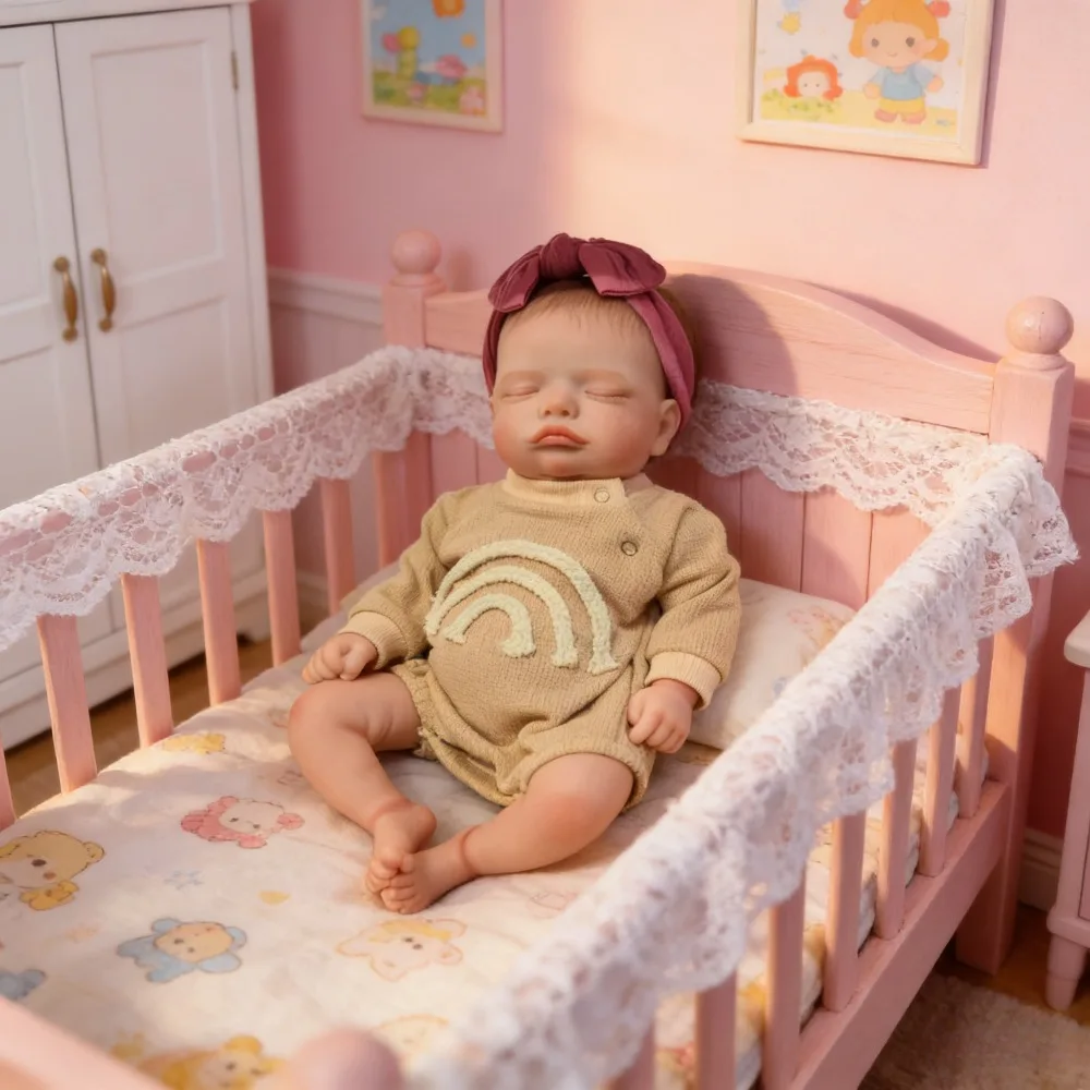 18 inch Volledige Vinyl Reborn Babypop Rosalie Pasgeboren Baby Meisjes met Wimpers Waterdicht Bad Speelgoed Geschenken Muñeca Bebe Reborn Poppen