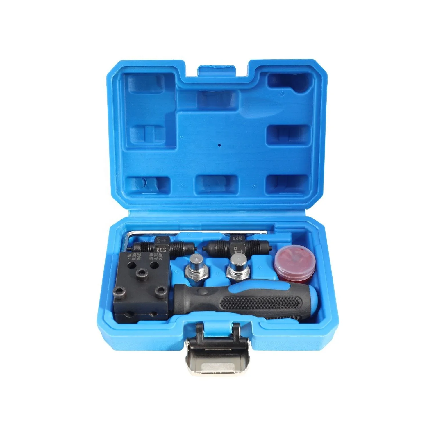 

3/16 in & 1/4 in Double Flare Brake Line Repair Kit 4.75 mm & 6.35 mm SAE Double Flaring for Vehicle Brake System