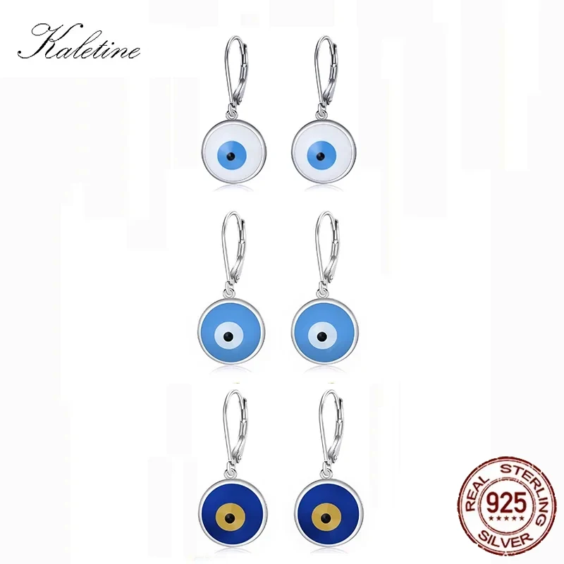 

KALETINE модные синие серьги-кольца от сглаза, стерлинговое серебро 925 пробы, эмалированные серьги для глаз для женщин, ювелирные изделия в Турции
