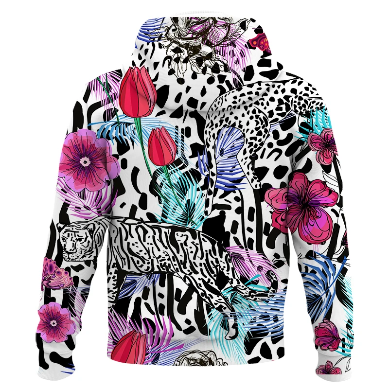 New Jungle Animals 3D Printed Hooded Sweatshirt Men/women Casual and Comfortable Harajuku Spring and Autumn New Zipper Hoodies