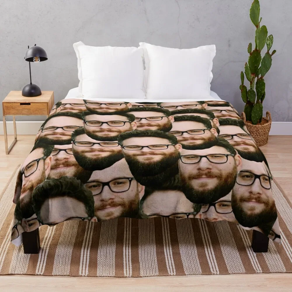 

Seth Rogen heads Throw Blanket Travel Tourist Retros Thermal Blankets