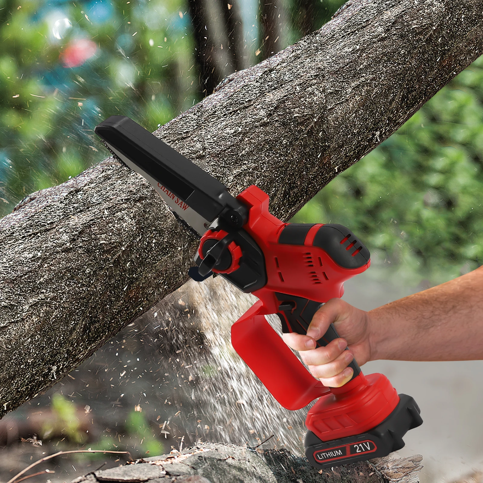 

Handheld Electric Compact Chainsaw for Bamboo Forest Cutting Tree Trimming US