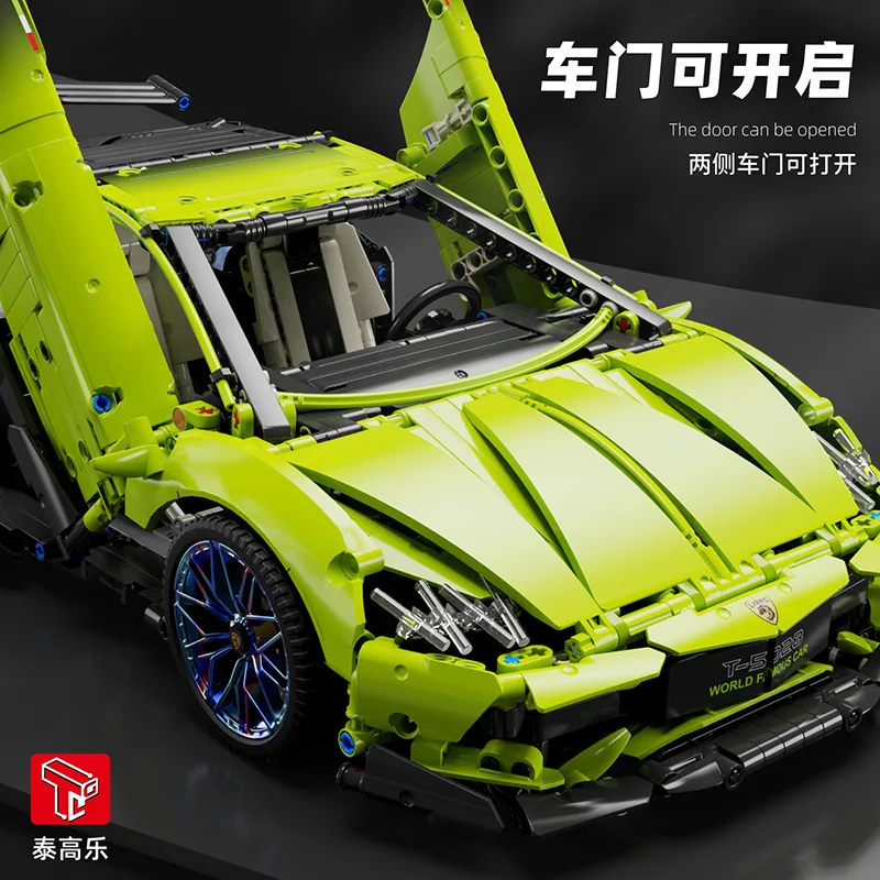 TGL T5028 Technical Super Sports Car 1:10 Model City Racing Series DIY Creative Toys Building Blocks Gift For Boys 2209Pcs