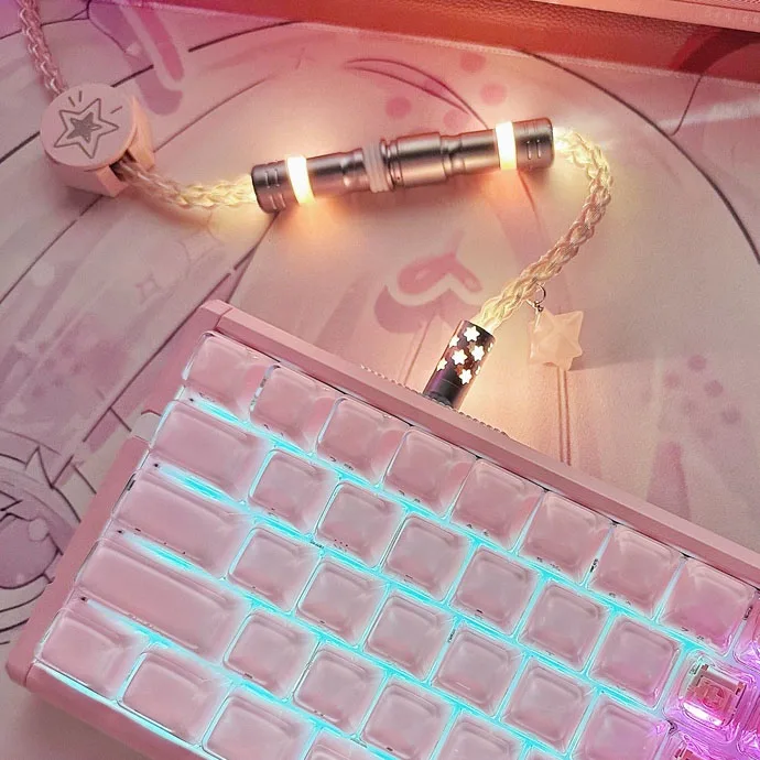 Unknown Error Keyboard Cable USB to Type-C Magnetic Keyboard Single Crystal Copper Aviation Plug Cable 8K RGB Gaming Accessories