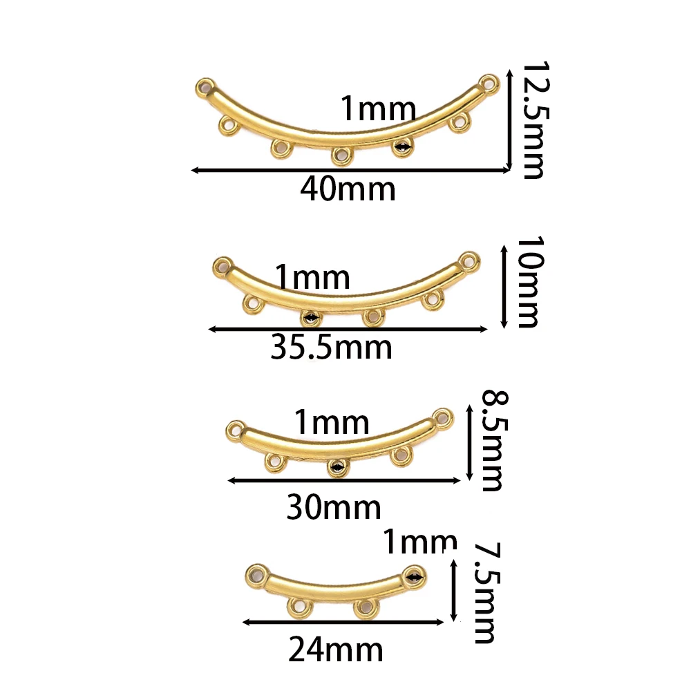 5pcs Stainless Steel Necklace Bracelet Layer Pendant Bail Connector Clasp for DIY Jewelry Making Multi Strand Clasp Accessories