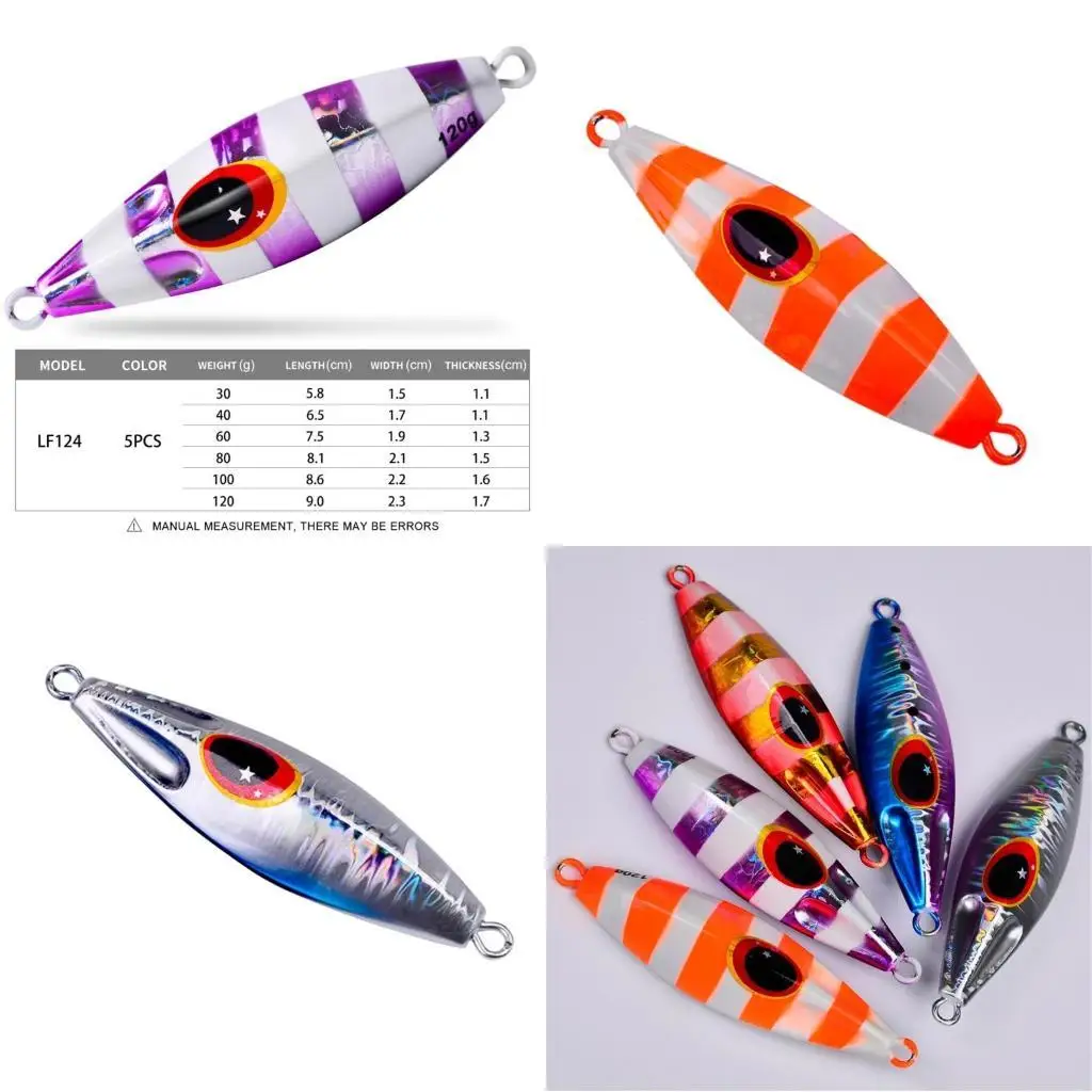 

Y1UC Metal Jigging Spoon Sea Fishing Jig Fast Sinking Lure Baits Artificial Baits